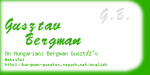 gusztav bergman business card